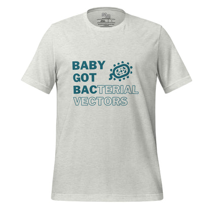 Mischievous Microbes - Graphic T-shirt - Baby Got Bac in Teal (Unisex Tshirt for Scientists)