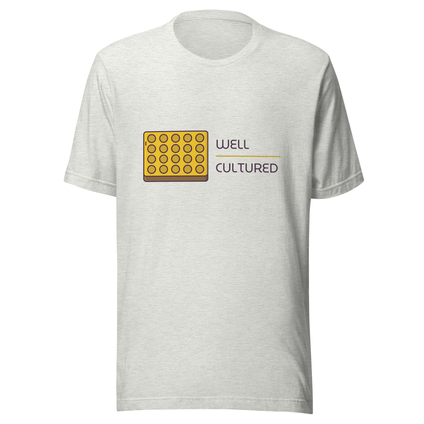 Well Cultured in Yellow - Graphic Tshirt (Unisex Tshirt for Scientists)