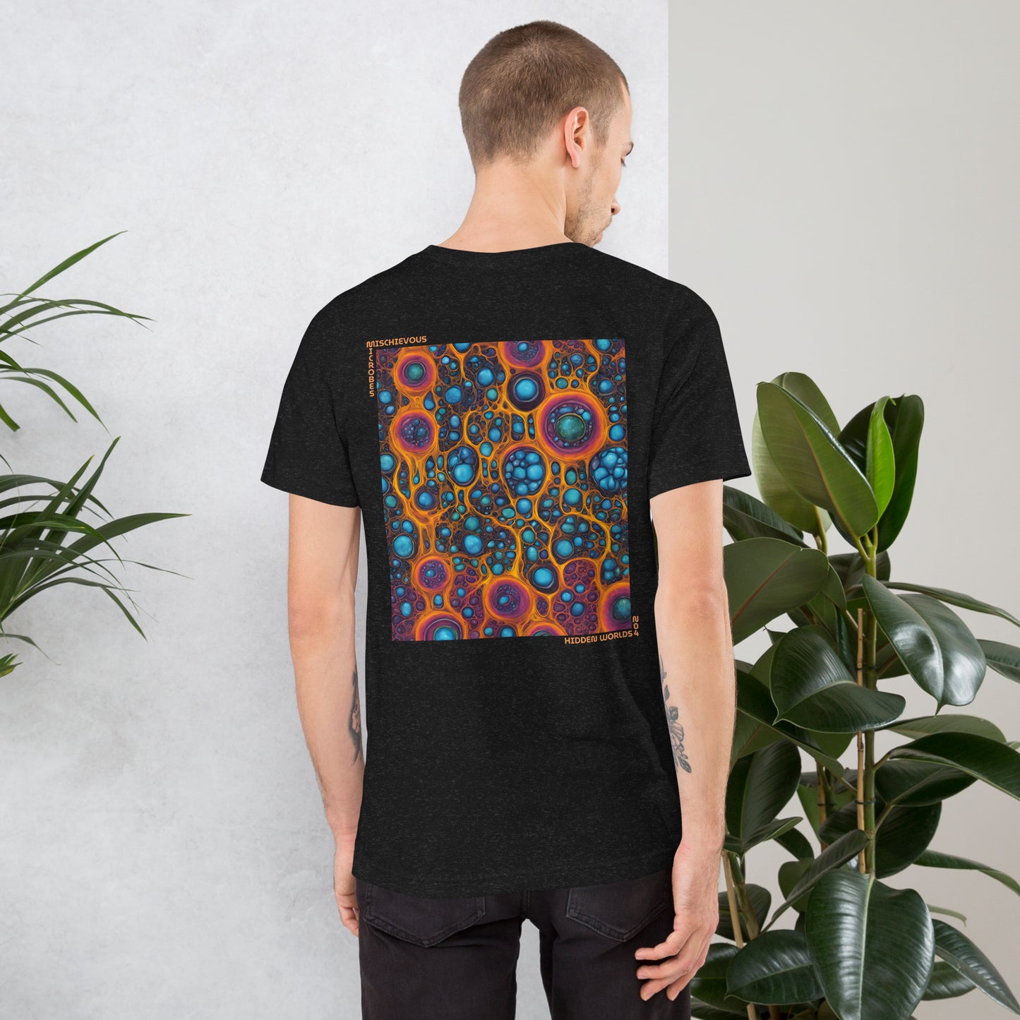 Mischievous Microbes - Graphic T-shirt - Hidden Worlds Design N.04 (Unisex Tshirt for Scientists)