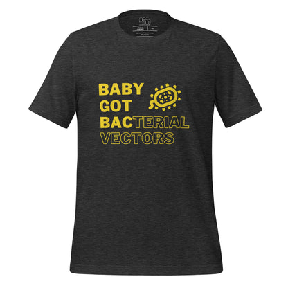 Mischievous Microbes - Graphic T-shirt - Baby Got Bac in Yellow (Unisex Tshirt for Scientists)