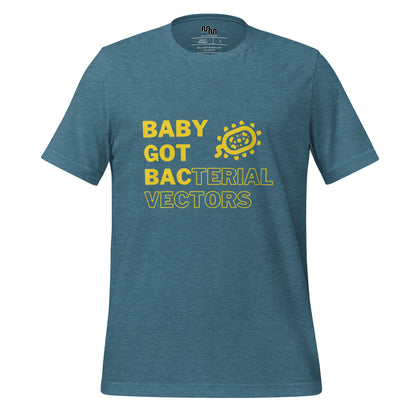 Mischievous Microbes - Graphic T-shirt - Baby Got Bac in Yellow (Unisex Tshirt for Scientists)