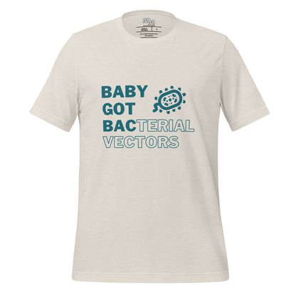 Mischievous Microbes - Graphic T-shirt - Baby Got Bac in Teal (Unisex Tshirt for Scientists)