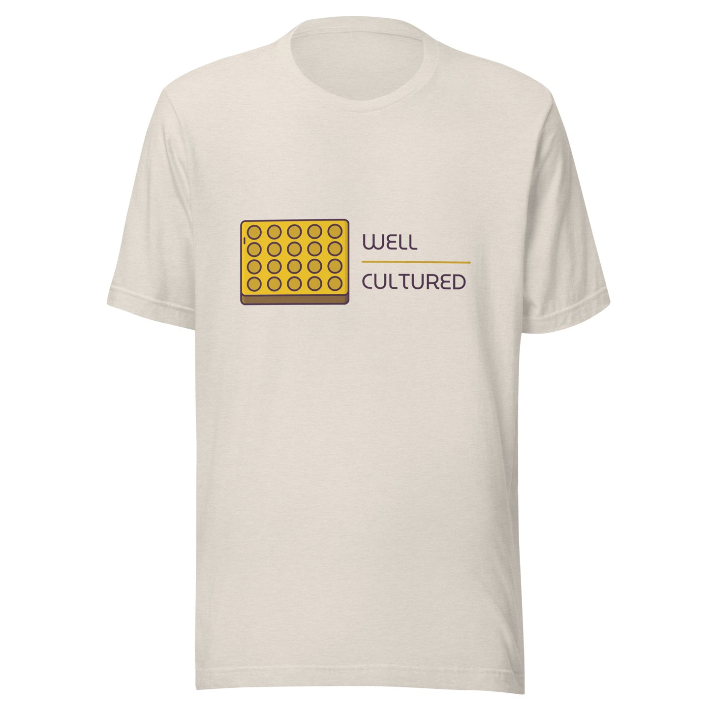 Well Cultured in Yellow - Graphic Tshirt (Unisex Tshirt for Scientists)