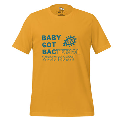 Mischievous Microbes - Graphic T-shirt - Baby Got Bac in Teal (Unisex Tshirt for Scientists)