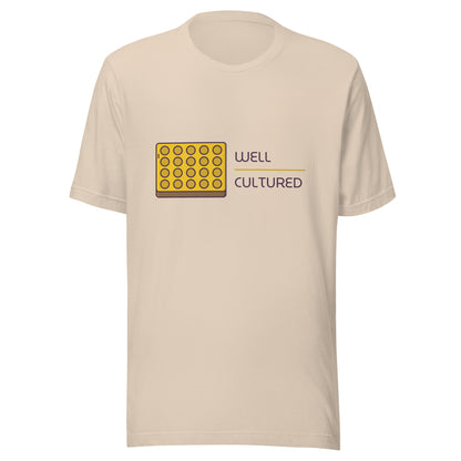 Well Cultured in Yellow - Graphic Tshirt (Unisex Tshirt for Scientists)