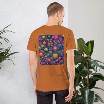 Mischievous Microbes - Graphic T-shirt - Hidden Worlds Design N.01 (Unisex Tshirt for Scientists)