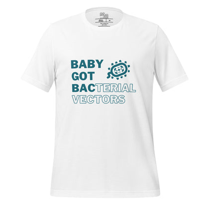 Mischievous Microbes - Graphic T-shirt - Baby Got Bac in Teal (Unisex Tshirt for Scientists)