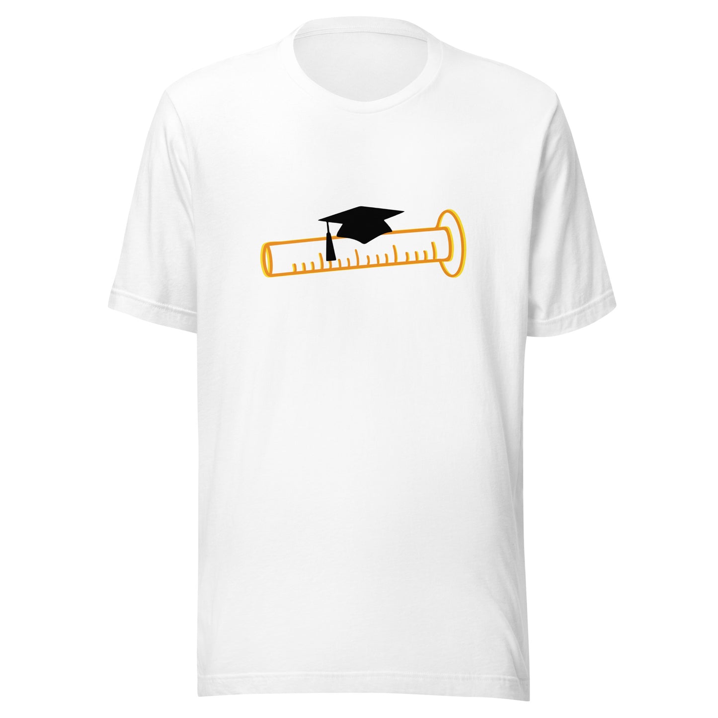 Graduated Cylinder in Orange - Graphic Tshirt (Unisex Tshirt for Scientists)