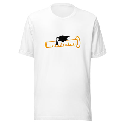 Graduated Cylinder in Orange - Graphic Tshirt (Unisex Tshirt for Scientists)