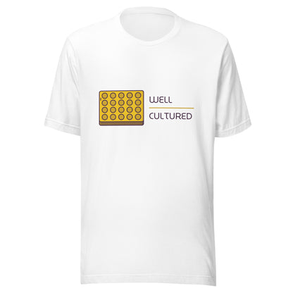 Well Cultured in Yellow - Graphic Tshirt (Unisex Tshirt for Scientists)